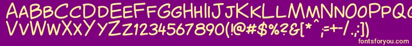 CantedComic Regular Font – Yellow Fonts on Purple Background