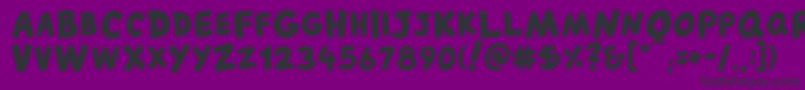 CantedFX Bold-fontti – mustat fontit violetilla taustalla