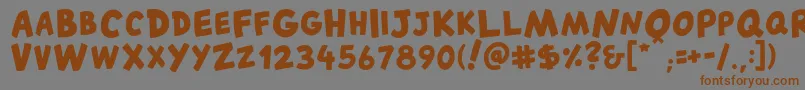 CantedFX Bold-Schriftart – Braune Schriften auf grauem Hintergrund