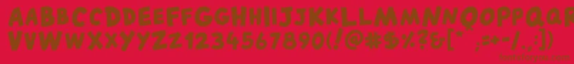 Police CantedFX Bold – polices brunes sur fond rouge