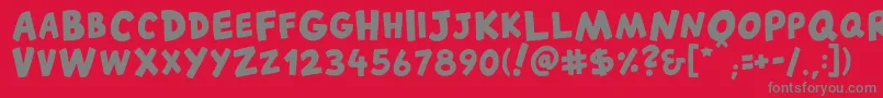 フォントCantedFX Bold – 赤い背景に灰色の文字