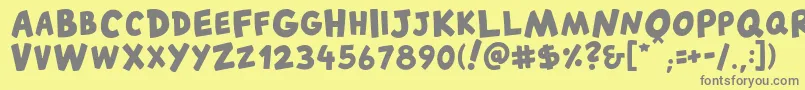 CantedFX Bold Font – Gray Fonts on Yellow Background