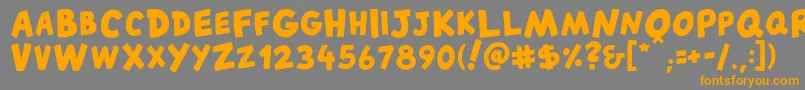 CantedFX Bold Font – Orange Fonts on Gray Background