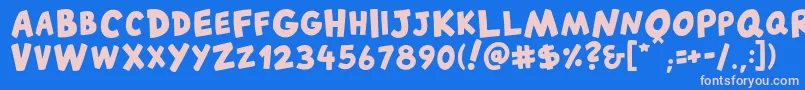 CantedFX Bold Font – Pink Fonts on Blue Background