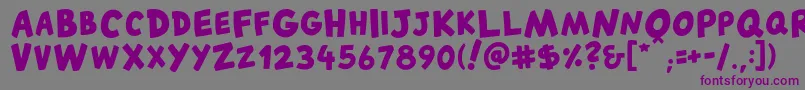 CantedFX Bold-fontti – violetit fontit harmaalla taustalla