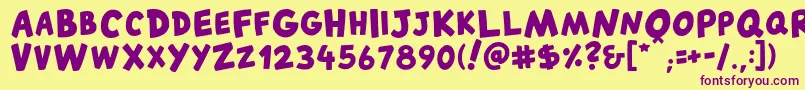 CantedFX Bold Font – Purple Fonts on Yellow Background