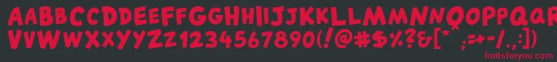 CantedFX Bold Font – Red Fonts on Black Background
