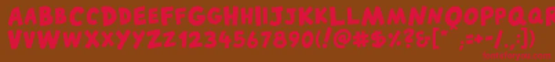 CantedFX Bold Font – Red Fonts on Brown Background