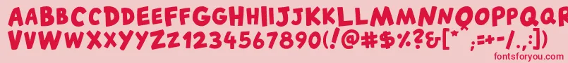 CantedFX Bold-Schriftart – Rote Schriften auf rosa Hintergrund