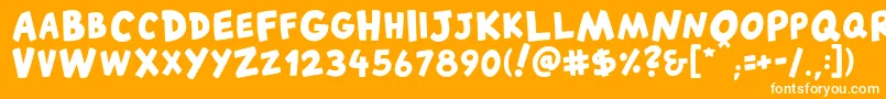 CantedFX Bold-Schriftart – Weiße Schriften auf orangefarbenem Hintergrund