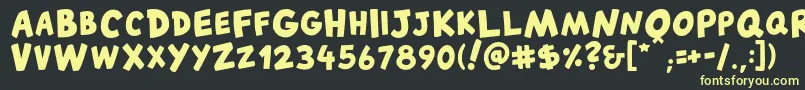 CantedFX Bold Font – Yellow Fonts on Black Background