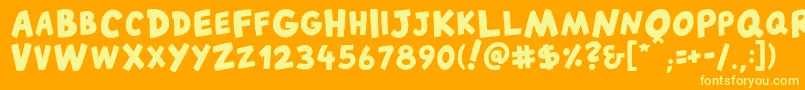 フォントCantedFX Bold – オレンジの背景に黄色の文字