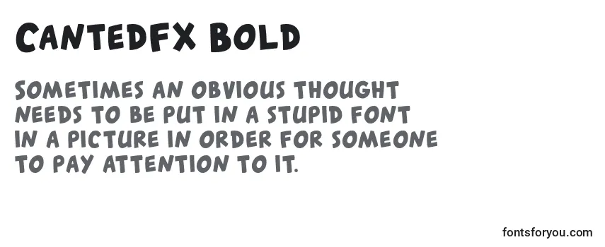 Überblick über die Schriftart CantedFX Bold