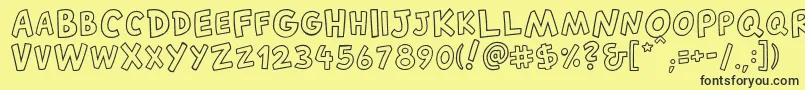 CantedFX Regular Font – Black Fonts on Yellow Background