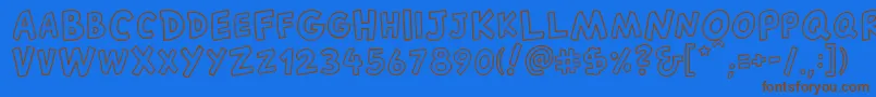 CantedFX Regular Font – Brown Fonts on Blue Background