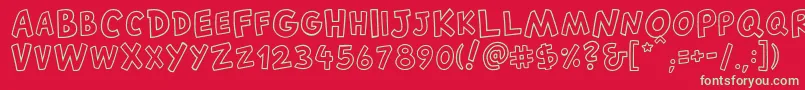 CantedFX Regular Font – Green Fonts on Red Background