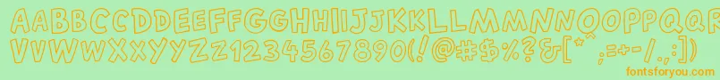 CantedFX Regular Font – Orange Fonts on Green Background