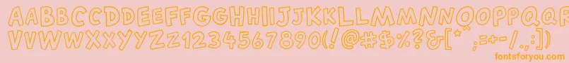 CantedFX Regular Font – Orange Fonts on Pink Background