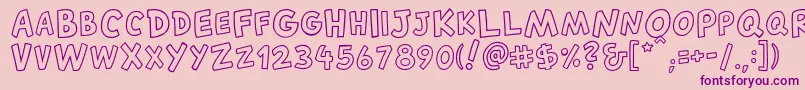 CantedFX Regular Font – Purple Fonts on Pink Background