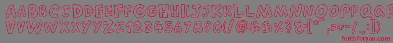 CantedFX Regular Font – Red Fonts on Gray Background