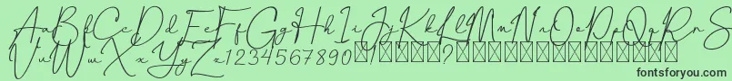 CanthikaFree Font – Black Fonts on Green Background