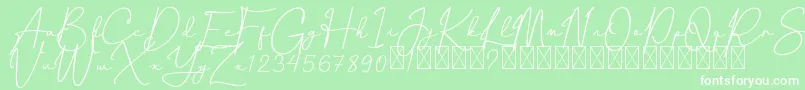 CanthikaFree Font – White Fonts on Green Background