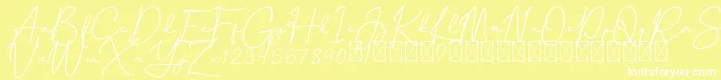 CanthikaFree Font – White Fonts on Yellow Background