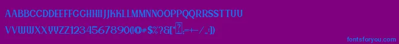 Canting Regular DEMO Font – Blue Fonts on Purple Background