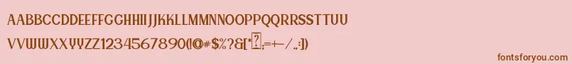 Canting Regular DEMO Font – Brown Fonts on Pink Background