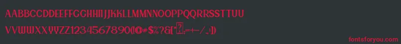 Canting Regular DEMO Font – Red Fonts on Black Background