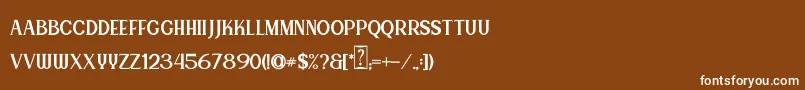 Canting Regular DEMO Font – White Fonts on Brown Background