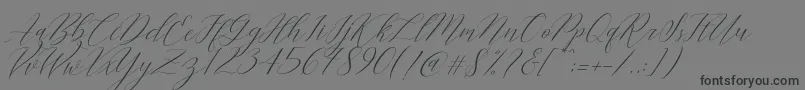 Cantona Slant Font – Black Fonts on Gray Background