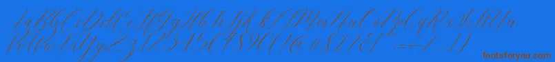 Police Cantona Slant – polices brunes sur fond bleu
