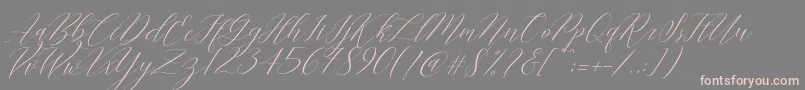 Cantona Slant-Schriftart – Rosa Schriften auf grauem Hintergrund