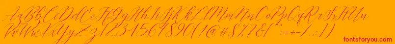 fuente Cantona Slant – Fuentes Rojas Sobre Fondo Naranja