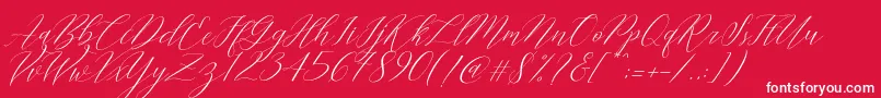 Cantona Slant Font – White Fonts on Red Background