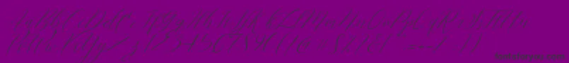 Cantona Slant Font – Black Fonts on Purple Background