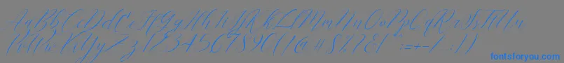 fuente Cantona Slant – Fuentes Azules Sobre Fondo Gris