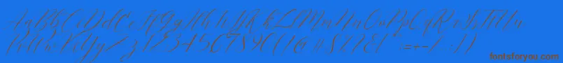 More about Cantona Slant Font Cantona Slant Font – Brown Fonts on Blue Background
