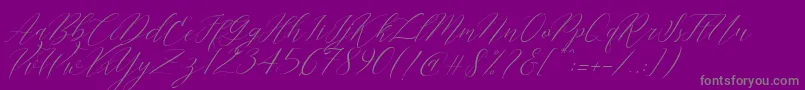 Cantona Slant Font – Gray Fonts on Purple Background