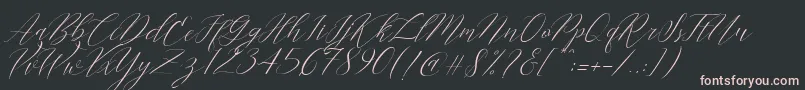 Cantona Slant Font – Pink Fonts on Black Background