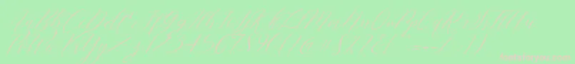 Cantona Slant Font – Pink Fonts on Green Background