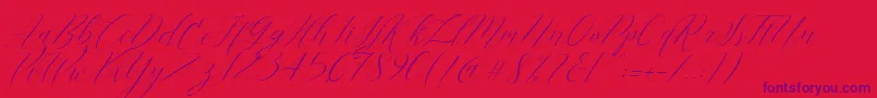 Cantona Slant-fontti – violetit fontit punaisella taustalla