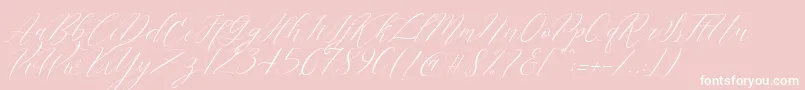 Cantona Slant Font – White Fonts on Pink Background