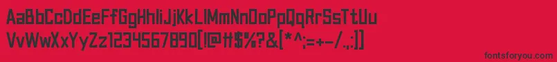 フォントCanvas Bags df – 赤い背景に黒い文字