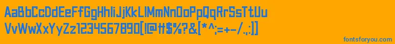 フォントCanvas Bags df – オレンジの背景に青い文字