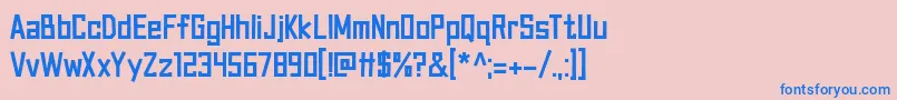 フォントCanvas Bags df – ピンクの背景に青い文字