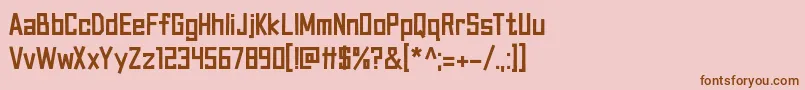 Canvas Bags df-fontti – ruskeat fontit vaaleanpunaisella taustalla