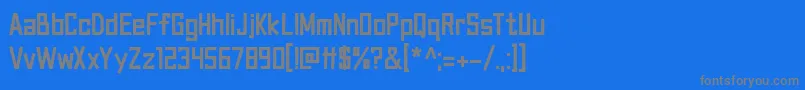 フォントCanvas Bags df – 青い背景に灰色の文字
