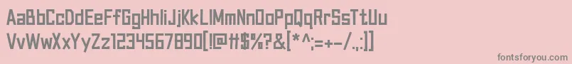 フォントCanvas Bags df – ピンクの背景に灰色の文字